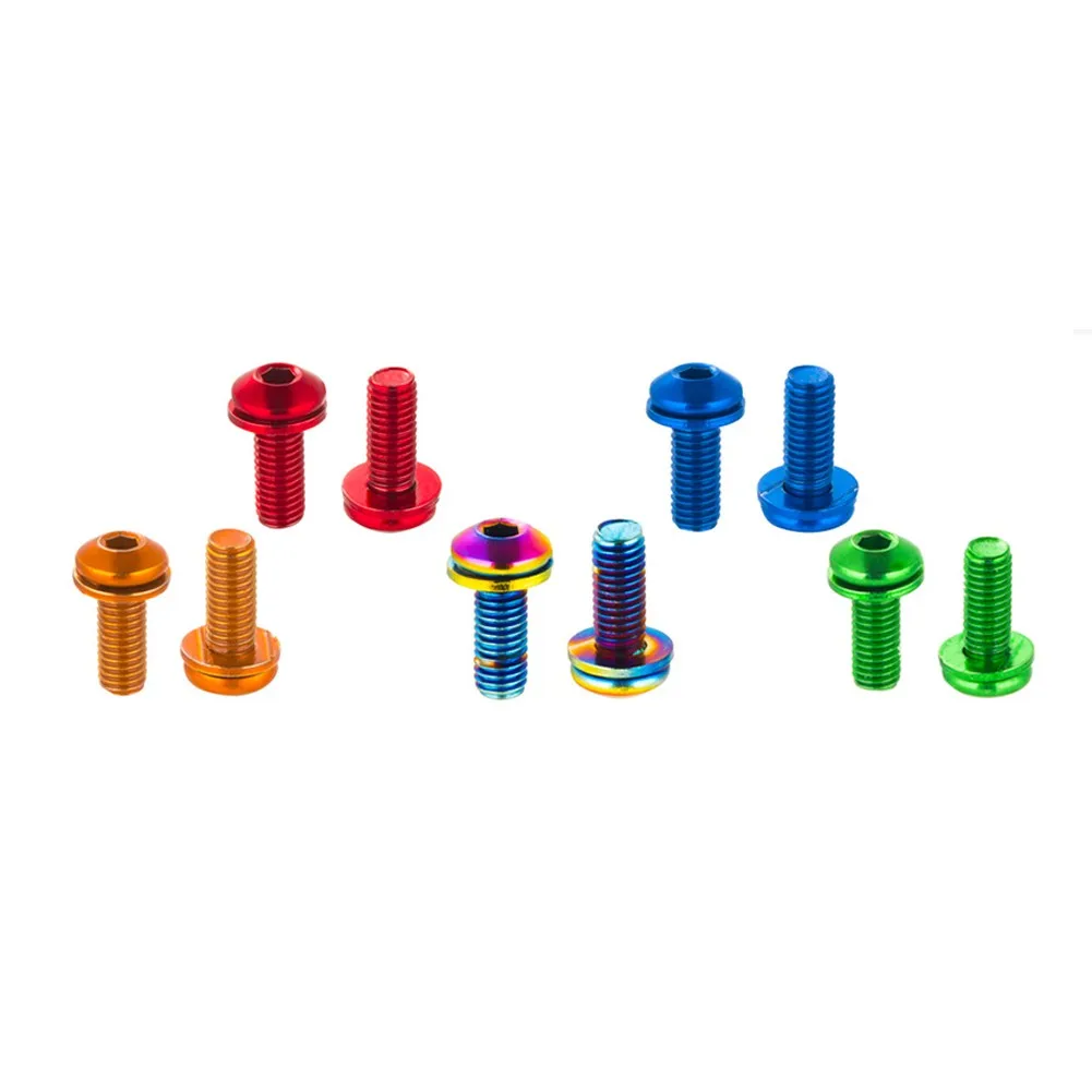 4Pcs Water Bottle Cage Bolts Holder Screws Hex Socket Screws Colorful Alloy Steel M5*12 Holder Bolt MTB Road Bike Accessories