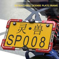 Motorcycle License Plate Frame Electric Bike Holder Bracket For yamaha r1 2015 r1 2007 aerox 50 vino vstar mt 03 mt 125 farol