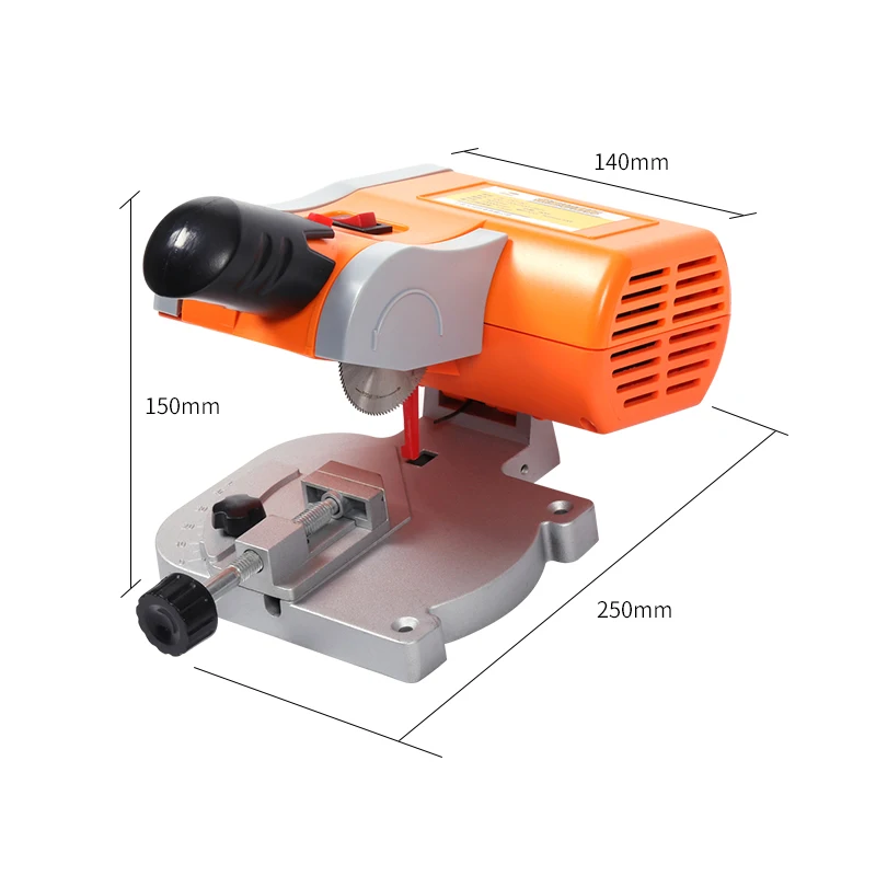 

Free Shipping Table Cutting Machine Bench Mini Cut-off 0-45 Miter Saw Steel Blade 3/8" For cutting Metal Wood Plastic 220V