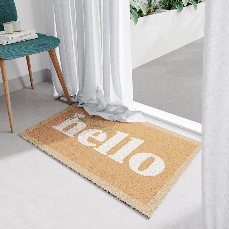 Hello Nordic Minimalist Entrance Door Non-slip PVC Door Mat Indoor Kitchen Bathroom Rug Doormat Dust Removal Carpet