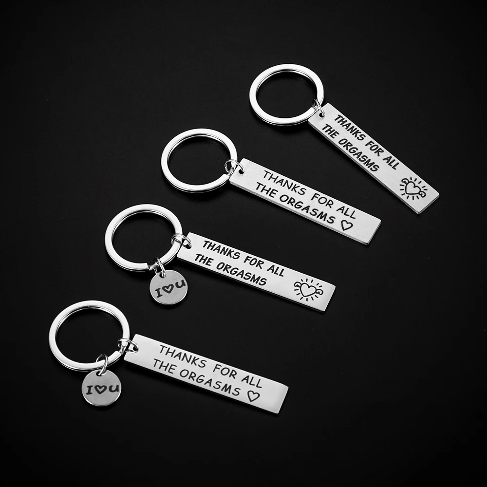 Creative Brass/Stainless Stee Portable Keychain With Lock Unique DIY Craft Tools Whistle Gourd Ruler Lettering Key Ring Decor