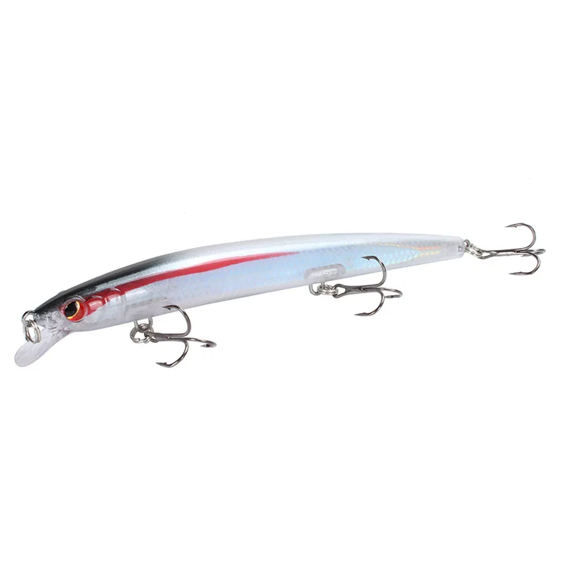 Señuelo de pesca de pececillos, cebo duro de plástico Artificial flotante, Wobbler, Crankbait, aparejos de lubina, 13,8 cm, 15,4g, 1 unidad