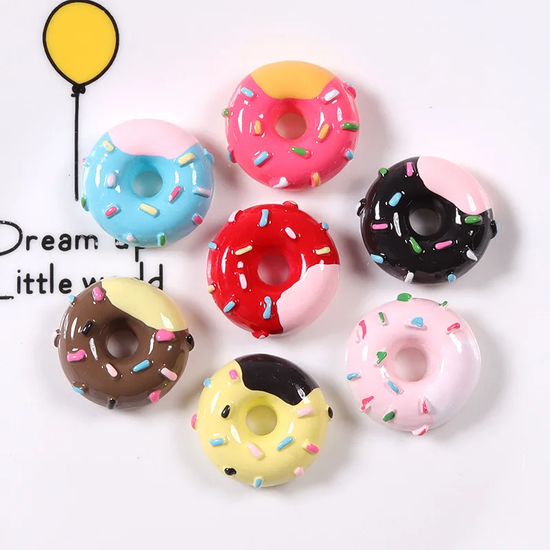 6/8/10 stücke Mini süße Süßigkeiten Donut Puppe Essen so tun, als spielen Puppenhaus Zubehör Miniatur Home Craft Dekor Kuchen Kinder Küche Spielzeug – Detail 3