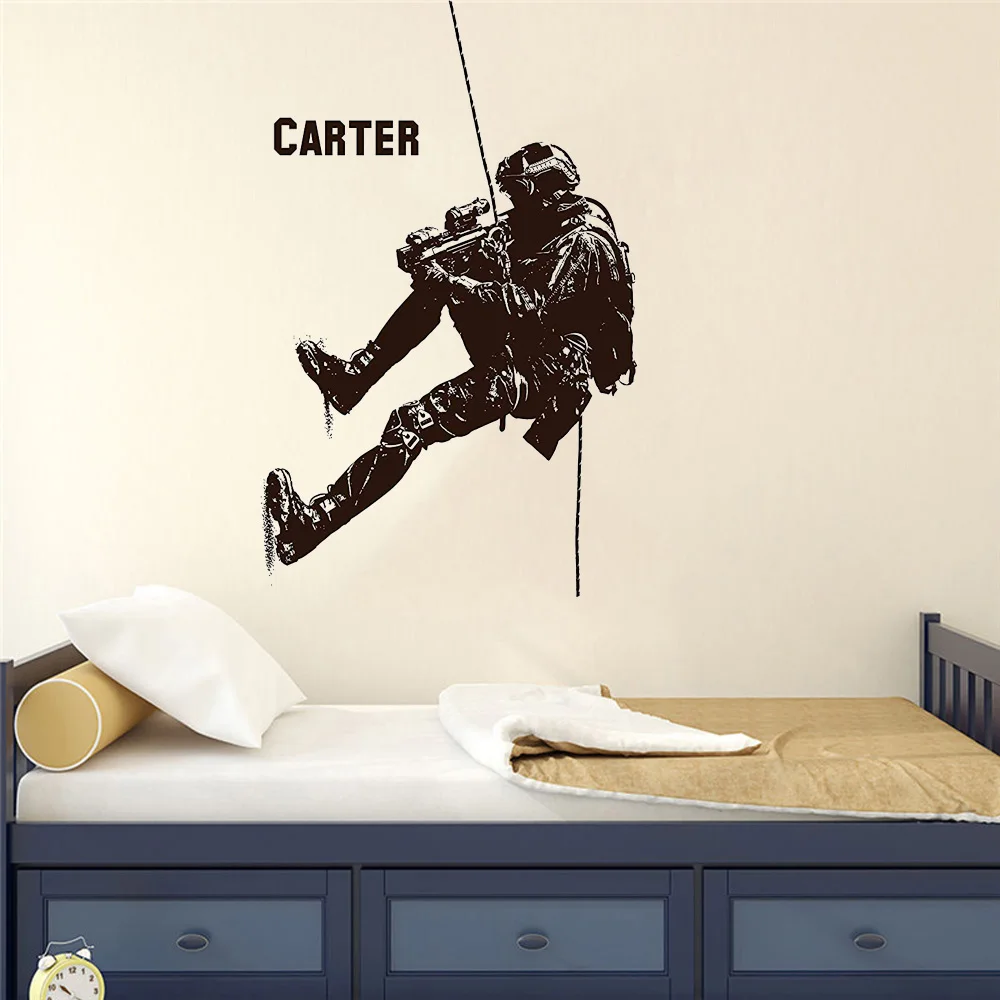 Soldier Wall Decal Soldier Wall Decor Soldier Wall Sticker military wall decals for boys room military wall art stickers decals