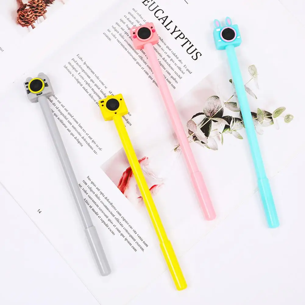 Cartoon Camera Ink Gel Pen Writing Marker Student School Office Stationery Gift Portable Non-toxic Smooth Writing Camera Design