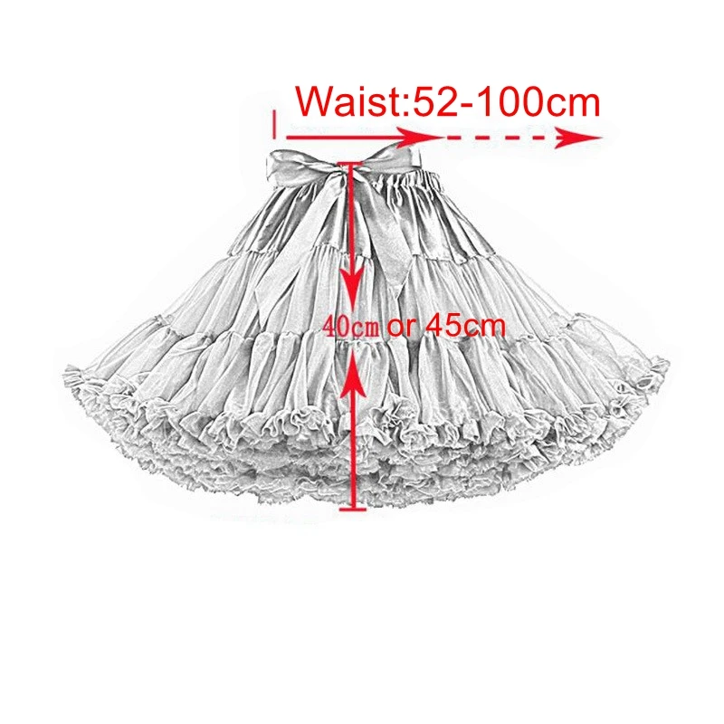 Hot sell Petticoats Cosplay Lotita Crinoline Lady Girls Underskirt for Party White Blue Black Ballet Dance Skirt Tutu