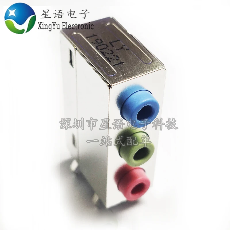 High-quality 3.5MM audio socket 3-hole triple blue-green pink audio headphone socket jack socket with gold-plated feet