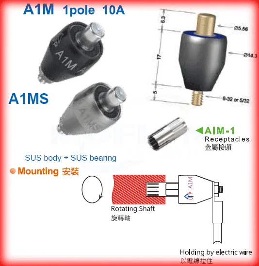 

A1M Slip-ring, swivel Joint, Conductive Ring, Collector Ring Brush