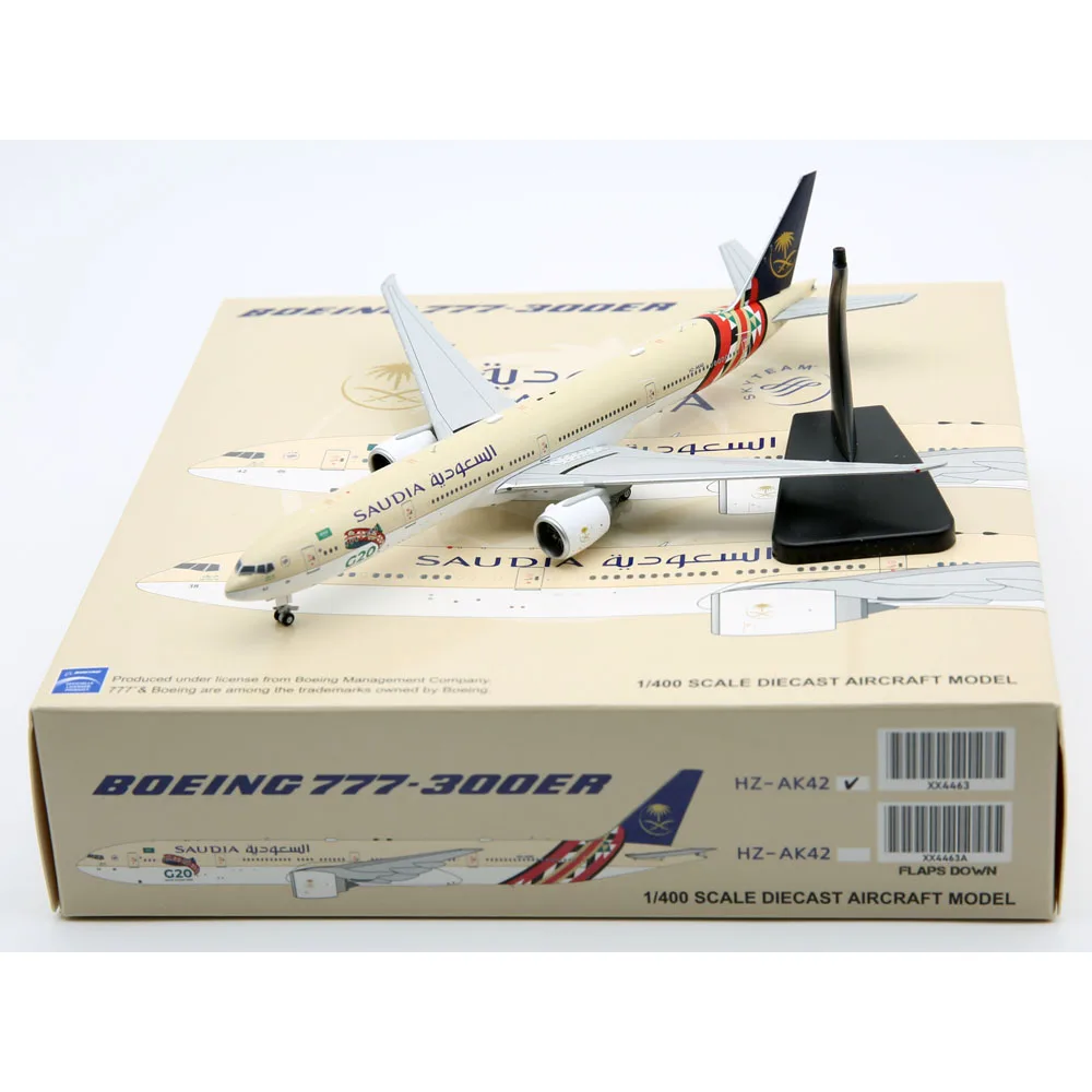 

1:400 Alloy Collectible AirPlane JC Wings XX4463 Saudi Arabian Airlines "Skyteam" Boeing B777-300 Diecast Aircraft Model HZ-AK42