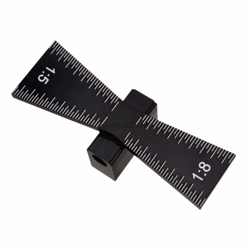 Swallow Tail Dovetail Marker Aluminum Alloy Hand Cut Wood Joints Meter Guide Tool with Scale Template Size 1: 5 and 1: 8