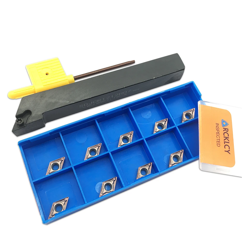 Suporte de ferramenta de torneamento interno sdjcr1212h07 sdjcr1616h07 sdjcr2020k07 + dcmt070204 alta qualidade carboneto inserção cnc últimas ferramentas