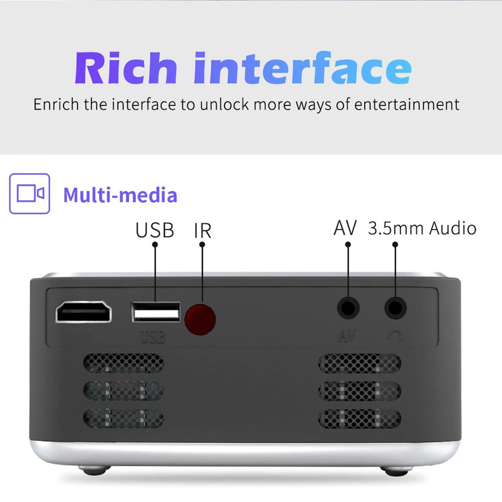 HD Mini Projector Native 1080 x 1920P LED for Android WiFi Projector Video Home Cinema 3D HDMI-compatible Movie Game Proyector