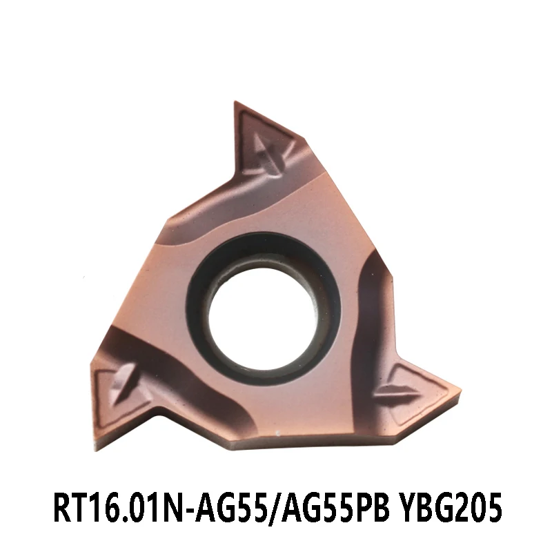 

Original 16IR AG55 AG60 RT16.01N-AG55PB RT16.01N-AG60PB YBG205 Carbide Inserts for Internal Threading processing Stainless Steel