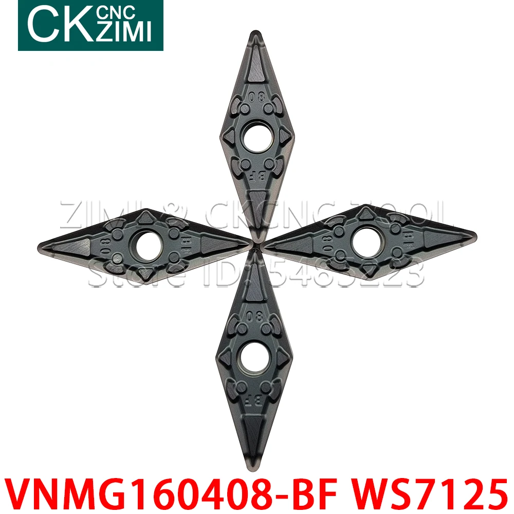VNMG160404-BF WS7125 VNMG160408-BF WS7125 твердосплавные режущие пластины для токарного станка с ЧПУ высокое качество VNMG для нержавеющей стали