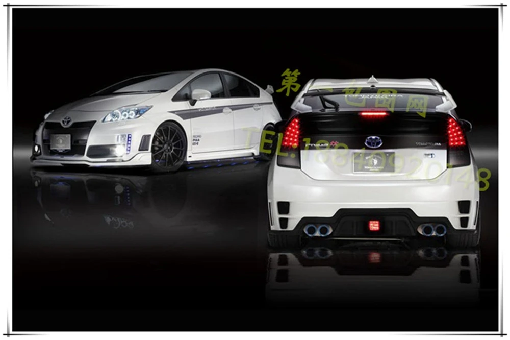 Car Styling ABS Plastic Material Unpainted Color Rear Trunk Boot Wing Rear Lip Roof Spoiler For Toyota Prius 2009-2014