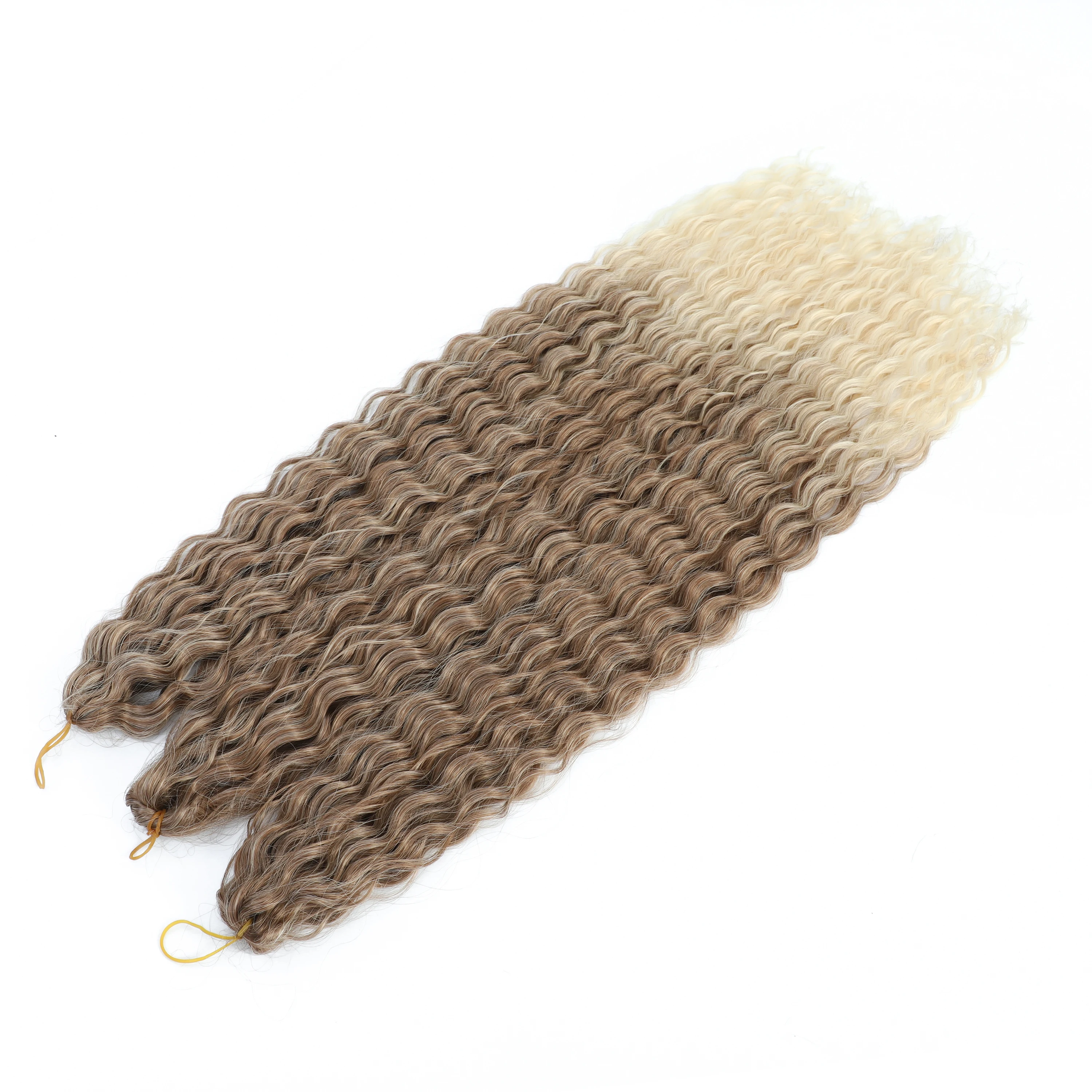 YunRong Ocean Wave Braiding Hair Extensions Crochet Braids Afro Curls Faux Locs Synthetic Kinky Twist Hair Extension