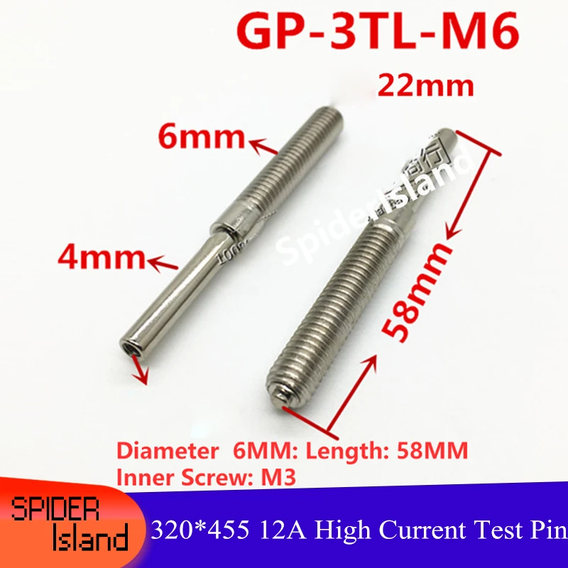 30pcs GP-3TL-M6 External Column Spring Positioning Column M3 Internal Tooth Positioning Column Length 58mm