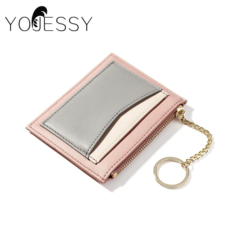 

YOJESSY Women Wallets Small Fashion Leather Purse Women Ladies Card Bag For Girl Zipper Female Short Purse Money Clip Wallet