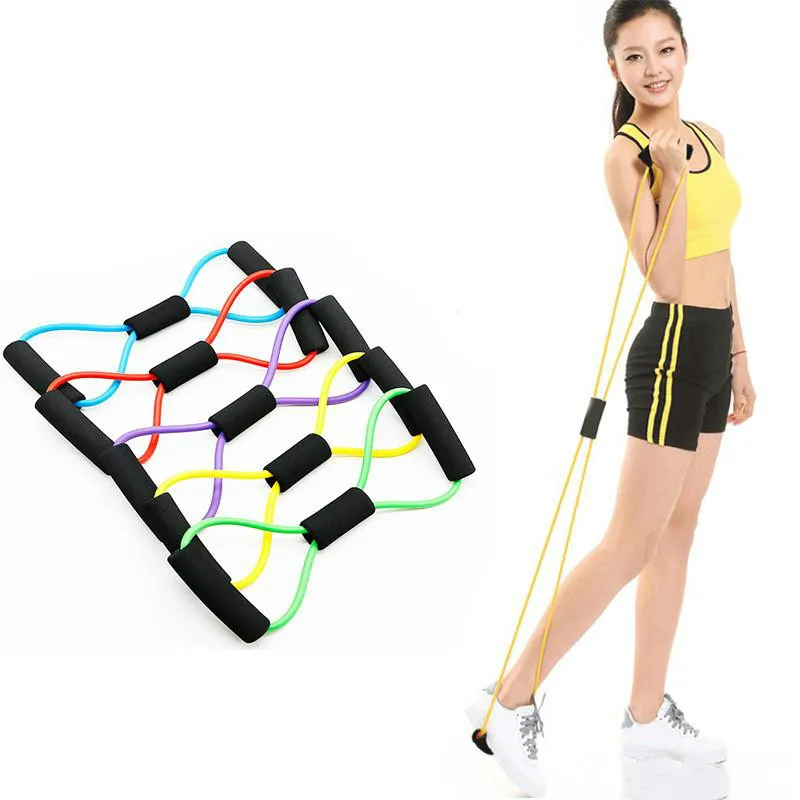 5 pcs Resistance Bands 8 Shaped Fitness Elastic Rubber Loops Latex Pull Rope Sports Rubber Expander Yoga Pilates Fitness Belt