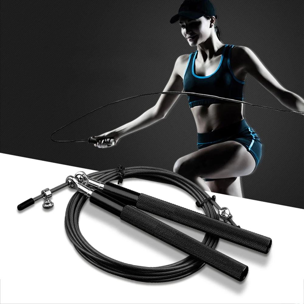 Skip Speed Jump Rope Aluminium Adjustable 3M METAL BEARING Handle Skipping Rope For Boxing Fitness Workout Training