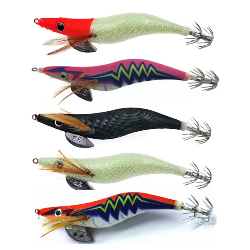 

20Pcs Squid Jig Artificial shrimp Fishing Lures Squid Jig Hooks 13CM 20G Lifelike Fishing Tackle Accessories