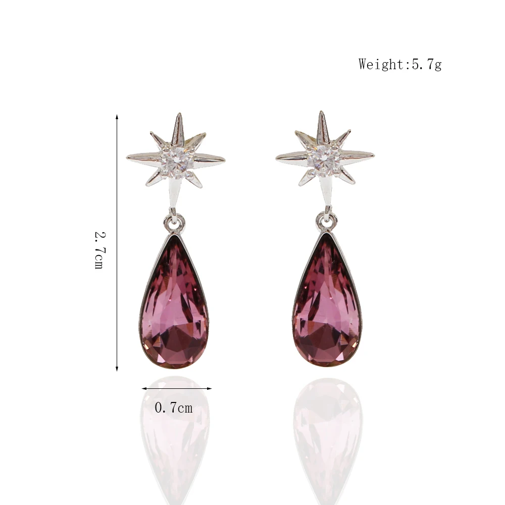 LANFLORA new Beauty tears fashion women Crystal earrings Classic women earrings foreign trade bulk wholesale earrings