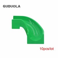 10pcs/lot High and Low Right Curves Big Bricks Marble Race Run Maze Balls Track Funnel in Blocks Building Blocks Toys
