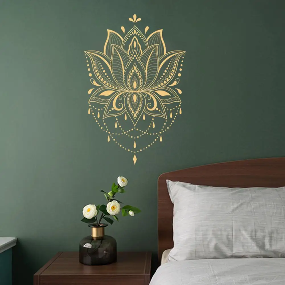 Decal Delicate Mandala Pattern Vinyl Wall Decal Portable Room Decor Sticker новогодние украшения 2022 наклейки на стену наклейки