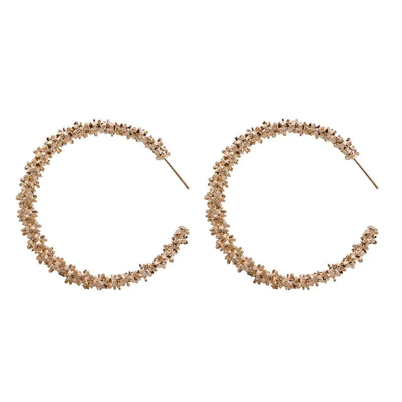 New Vintage Earrings For Women Gold Color Round C Geometric Statement Earring 2019 Metal Earring Hanging Fashion Jewelry