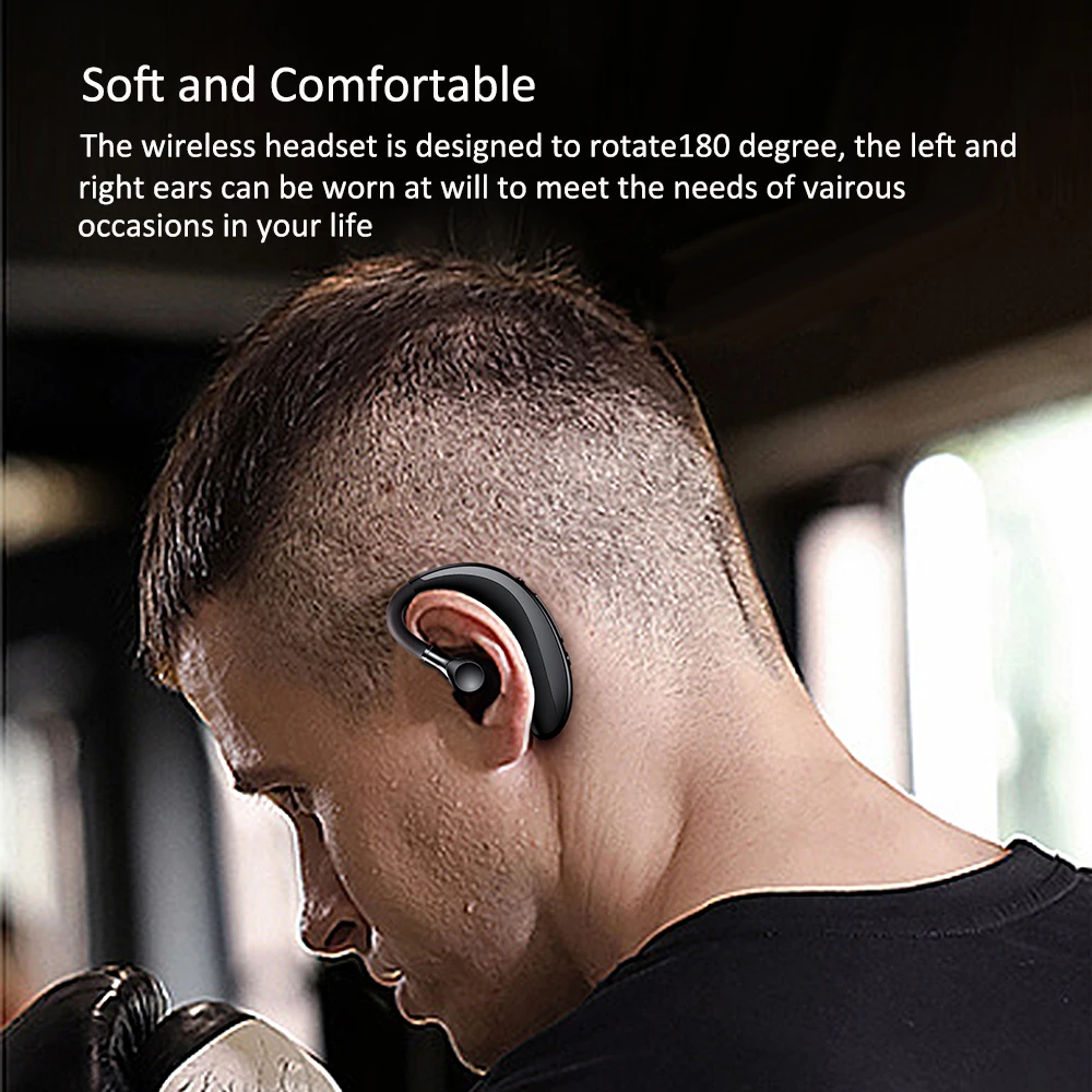 Bluetooth Earphones headphones Handsfree Earloop Wireless headset Drive Call Sports Earphones With Mic For All Smart Phones