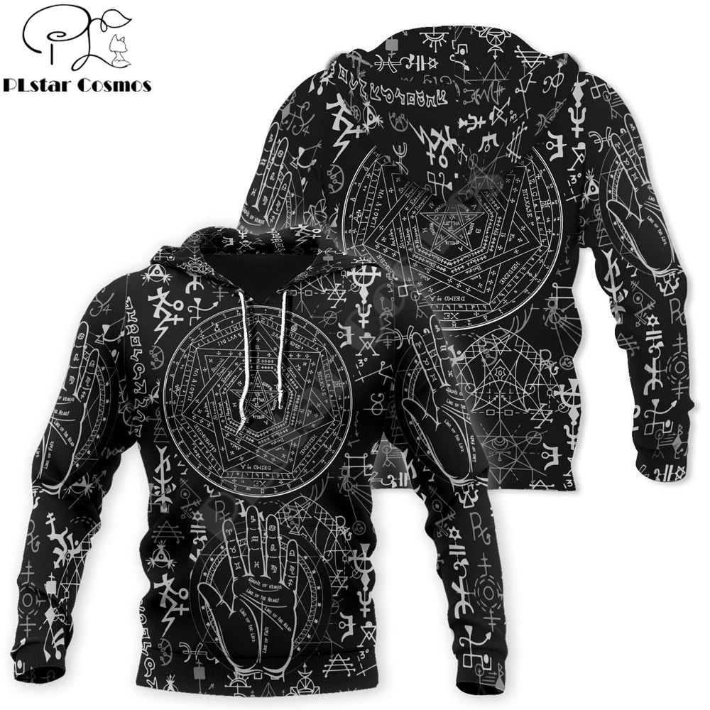 

Drop shipping Fashion Mens hoodies Occult Satan 3D Printed Hoodie Harajuku Streetwear Unisex Casual Jacket Tracksuit DW0141