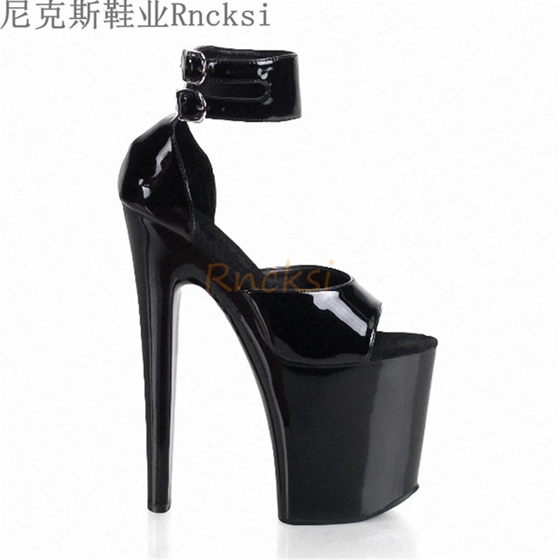 Rncksi Stiletto Sandals 20CM Platform High Heel Sandals Fashion Open Toe Gladiator Sandal Summer Platform Sexy Pole Dance Shoes