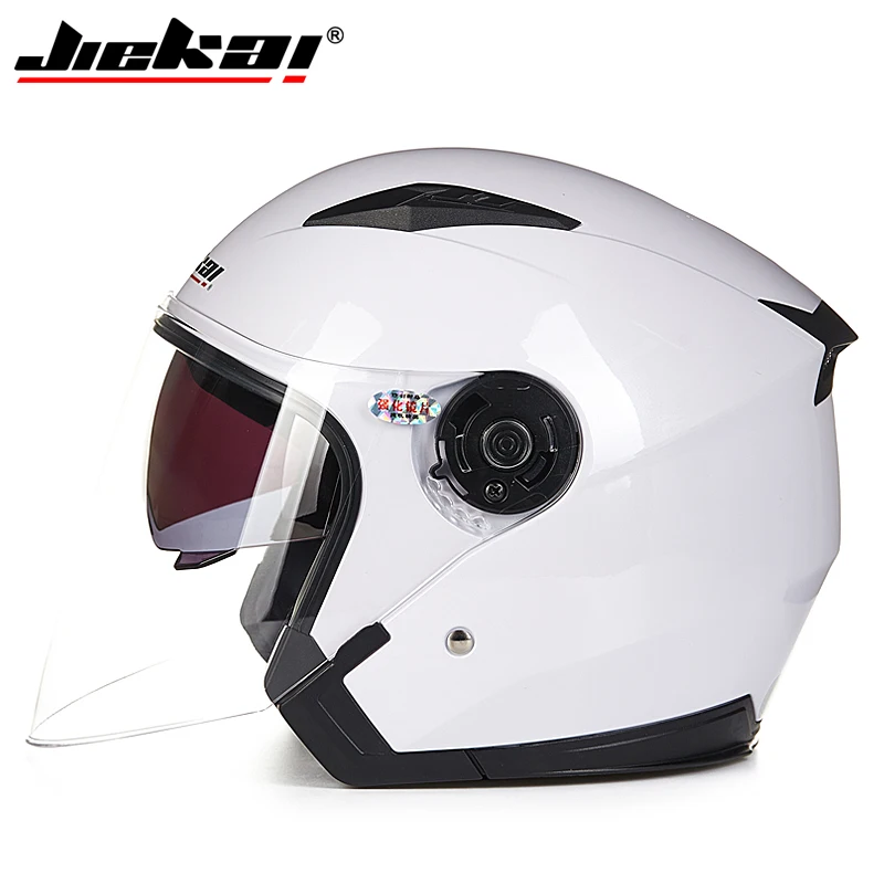 JIEKAI mezzo Casco Moto doppia lente Cascos Para Moto caschi da corsa Casco ABS Casco Moto per donna/uomo Casco Moto