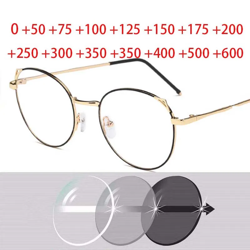 +0.5 +1 +1.5 +2 +2.5 +3 +3.5 +4 +4.5 +5 +6 Finished Prescription Glasses Men Women Cat Eye Spectacles For Hyperopia With Diopter