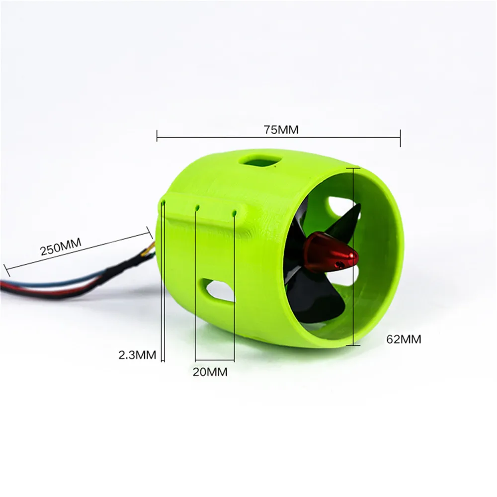 12V-24V 20A Underwater Thruster CW CCW Motor 4 Blades Propeller Propulsion 30-200W Motor for ROV RC Bait Tug Boat Parts