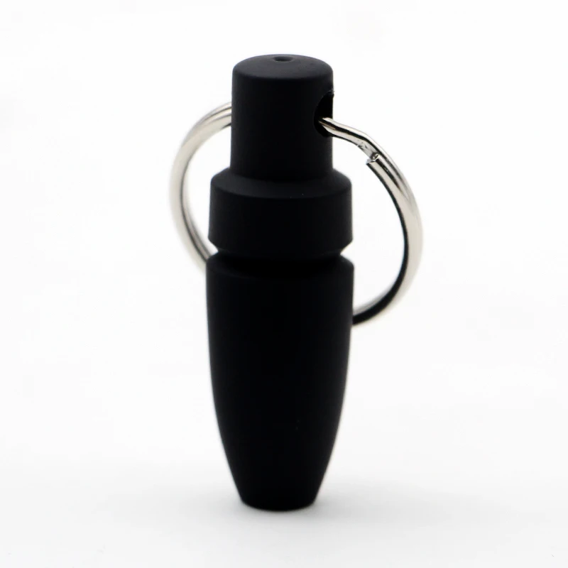 

Pocket Portable Rubber Cigar Punch Cutter Blade Key Ring Chain Bullet Style Draw Hole Black Cut Cigar Accessories
