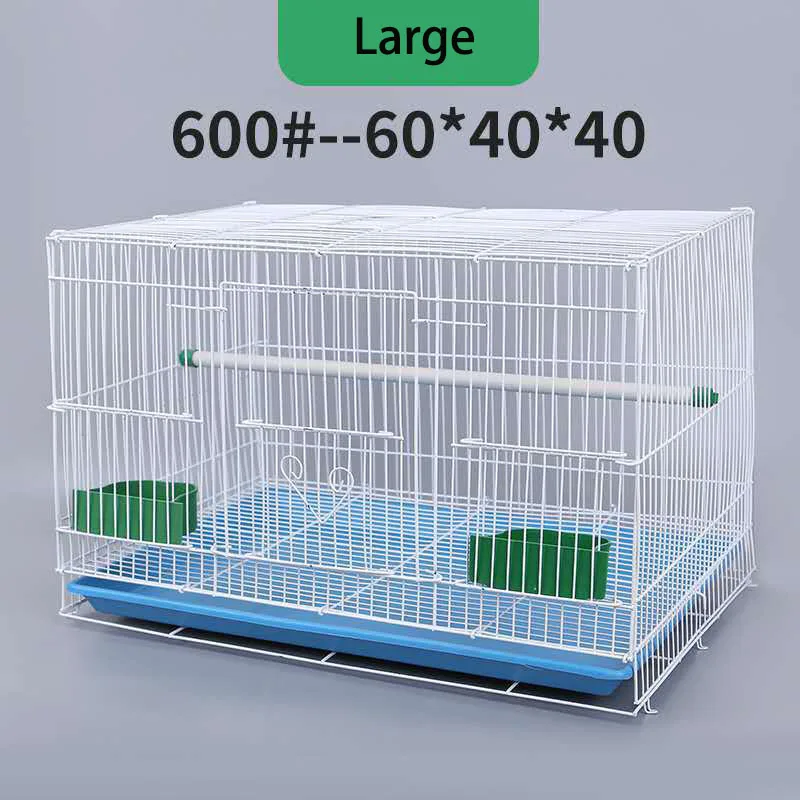 1PCS 60x40x40cm Foldable large parrot viewing breeding antirust metal wire pet bird Canaries cage nest decoration with Feeders