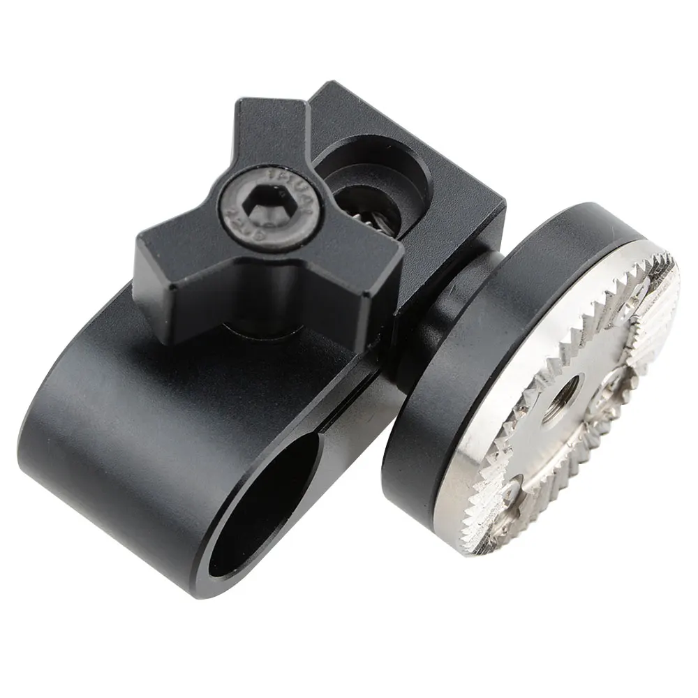 CAMVATE-Adaptador de abrazadera de varilla única de 15mm, sistema de soporte de varilla de 15mm con M6, bloqueo de montaje de roseta para cámara DSLR