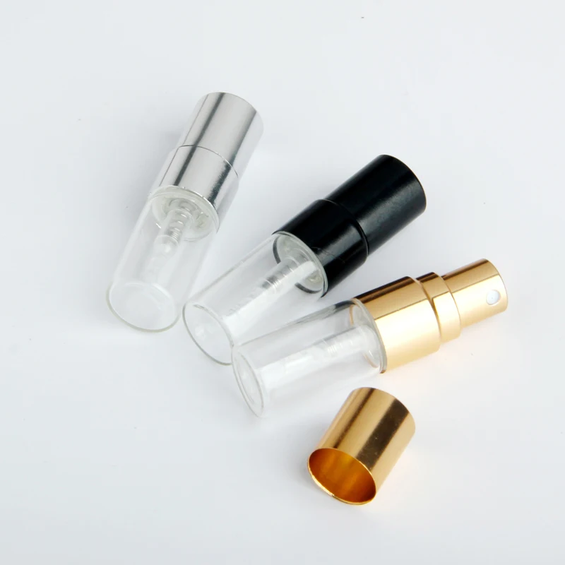 100 Teile/los 2 ml Mini Nachfüllbare Parfüm Flasche Für Probe Spray Flasche Metall Zerstäuber Tragbare Reise Geschenk Kosmetische Behälter – Detail 7