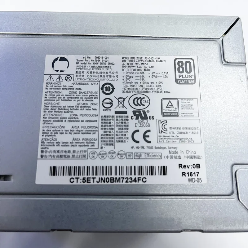 Imagem -05 - Adaptador de Fonte de Alimentação Novo Adaptador de Fonte de Alimentação para hp Pce008 2009001 Z240 796346 w Switch