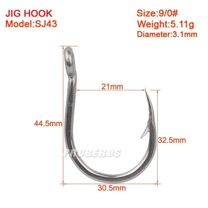 5/10Pcs Meer Angeln Edelstahl Fisch Haken Stahl Stacheldraht In Fly Haken Wurm Teich Angeln Köder Halter jig Loch Pesca – Detail 5