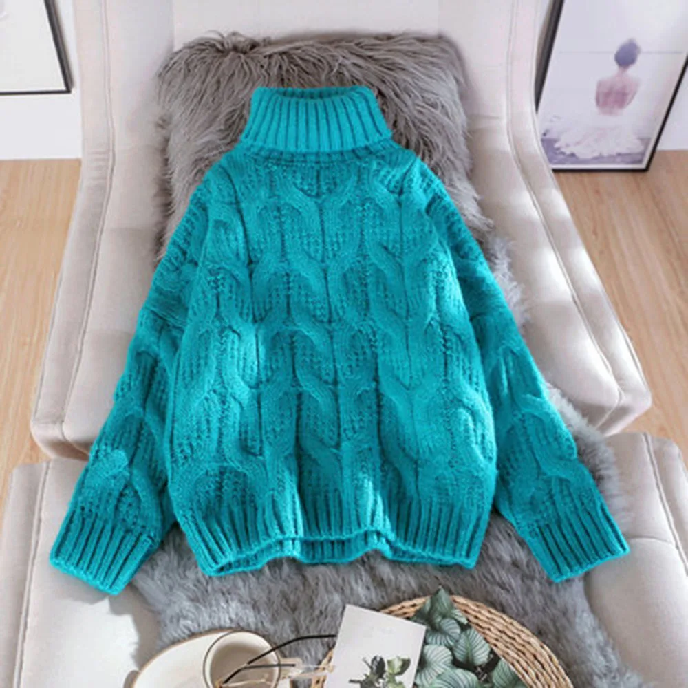 Sweater Women Pullovers Knitwear 2022 Winter Thick Casual Female Knitted Tops Pull Jumpers  Woman Twist Warm Sweater