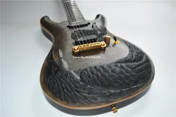 High quality custom edition hand-carved Raven Bird Eagle electric guitar free shipping