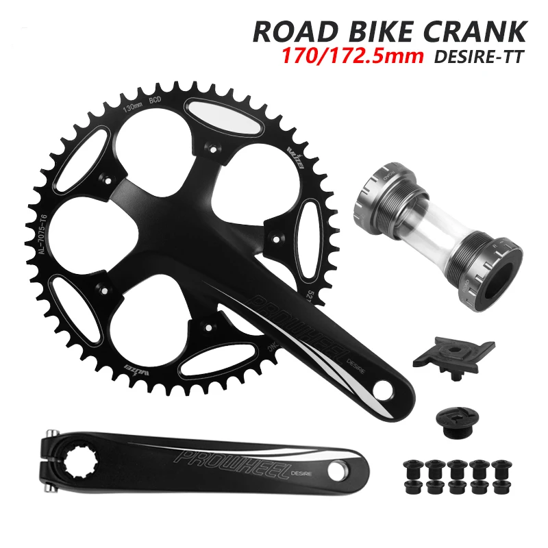 

Road Crankset 170/172.5MM 130 BCD Narrow Wide Chainring 50/52/54/56/58/60T With bottom Bracket BB Aluminum alloy Cranks