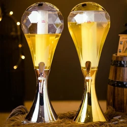 PlumWheat Beer Tower Beverage Dispenser, LED Colorful Shinning Lights, Ice Tube, Home Bar Party Gameday, BT80, 3 Liters