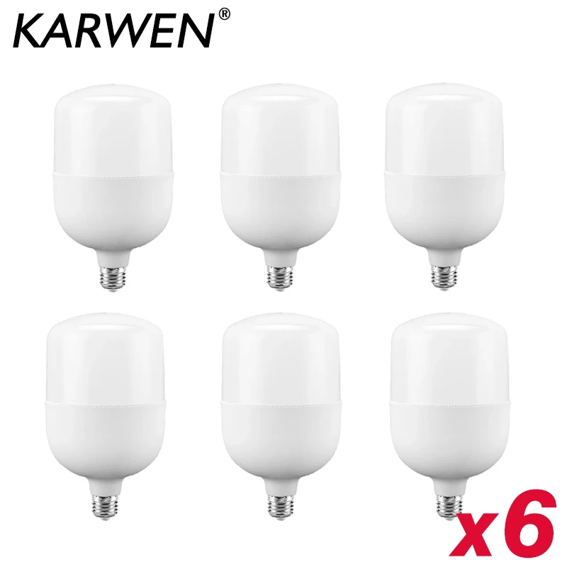 6pcs/Lot LED Bulb E27 No Flicker 5W 10W 15W 20W 30W 220V Bomlillas LED Ampoule Blub For Indoor Home Kitchen Lighting LED Lamp