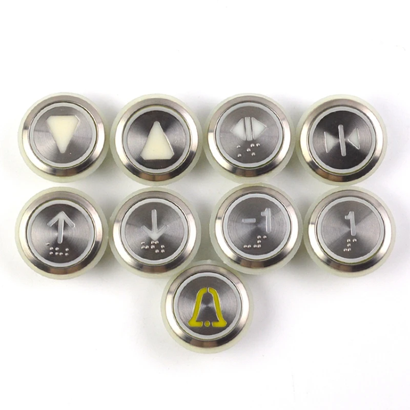 45pcs  KDS50 Elevator Button MTD161 Stainless Steel Button Lift Accessories Lift Parts