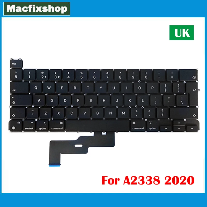 

Original 13 inch A2338 UK Keyboard Replacement For MacBook Pro Retina English UK M1 A2338 Keyboards 2020 Year EMC 3578 Big Enter