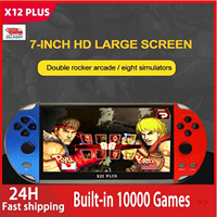 NEW X12 Plus 7 Inch Game Consoles Handheld Video Game Consoles 16GB Built-in 10000 Games Support Multi-language Suitable For GBC