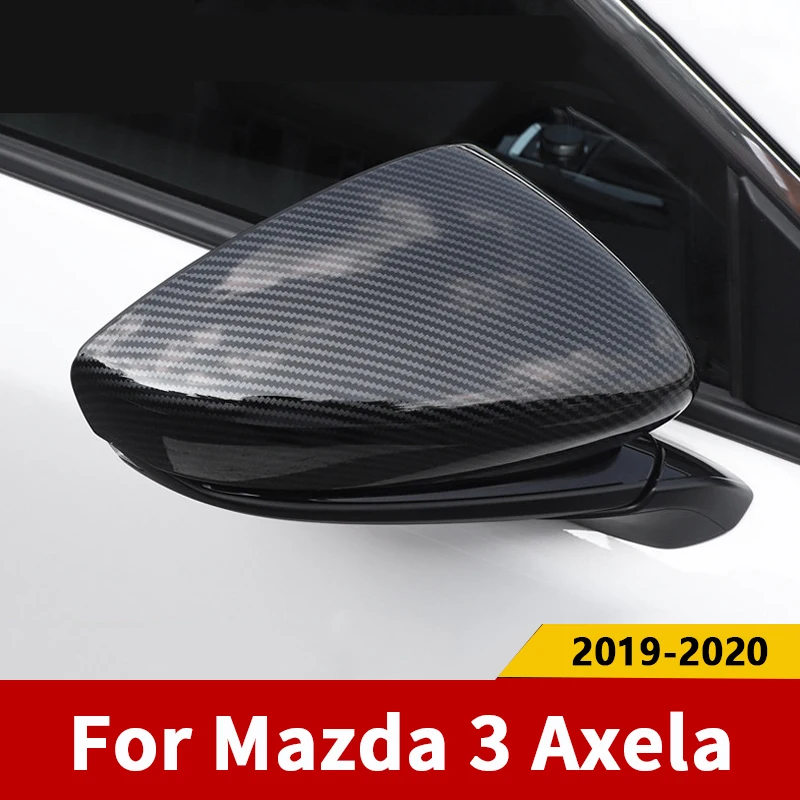 

For Mazda 3 Axela 2019 2020 ABS Car Rearview Mirror Cover Cap Shell Housing door side wing mirror cover Accessories